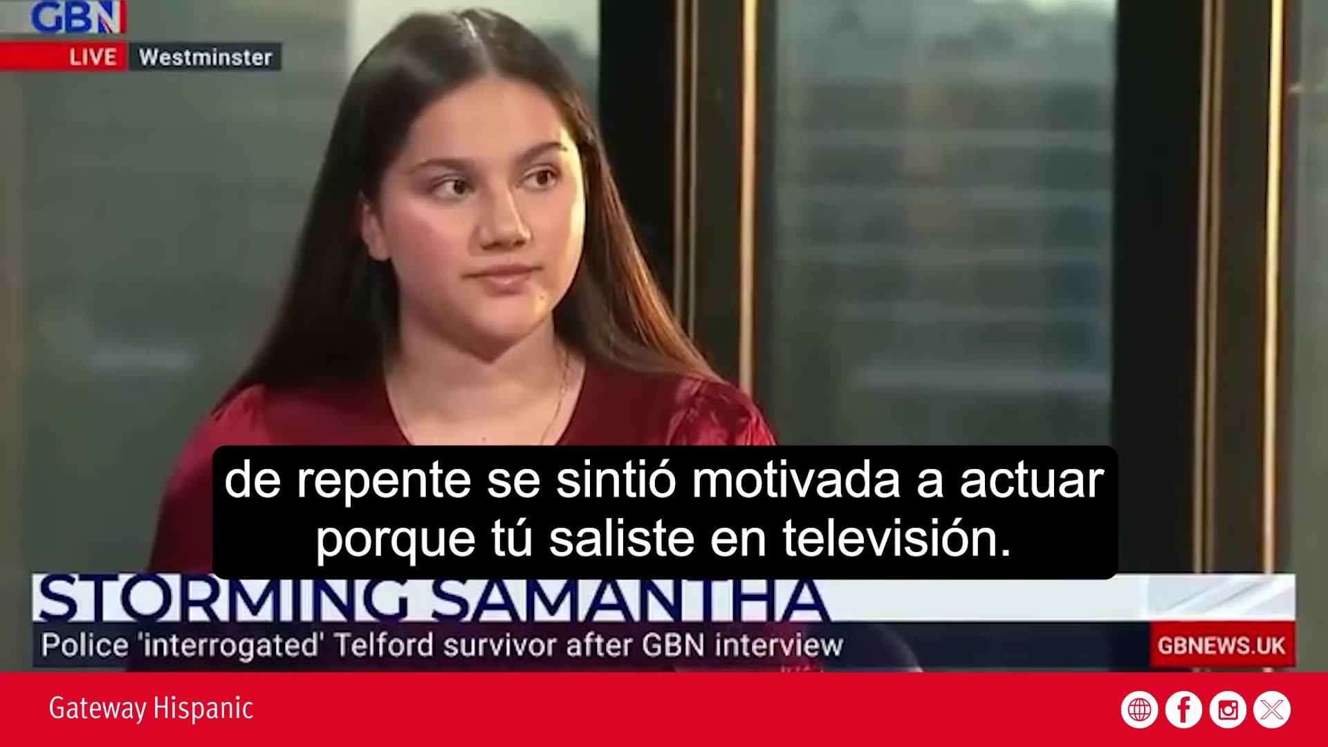 She is Samantha Smith, a British who appeared on UK national television to denounce Pakistani gangs