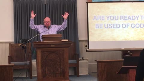 Pastor Gene Miller at Castleberry Baptist Church on February 16, 2025.