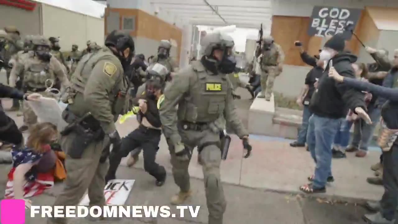 We are currently at war with Liberal terrorlsts. This is the ICE facility in Portland