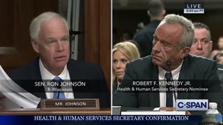 Senator Ron Johnson (R-WI) just absolutely nailed it at the RFK Jr. hearing. Masterclass.