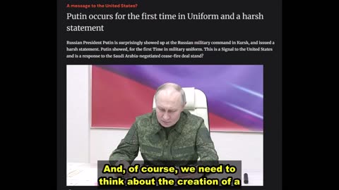 Putin appears in uniform for the first time and makes a harsh statement 😎