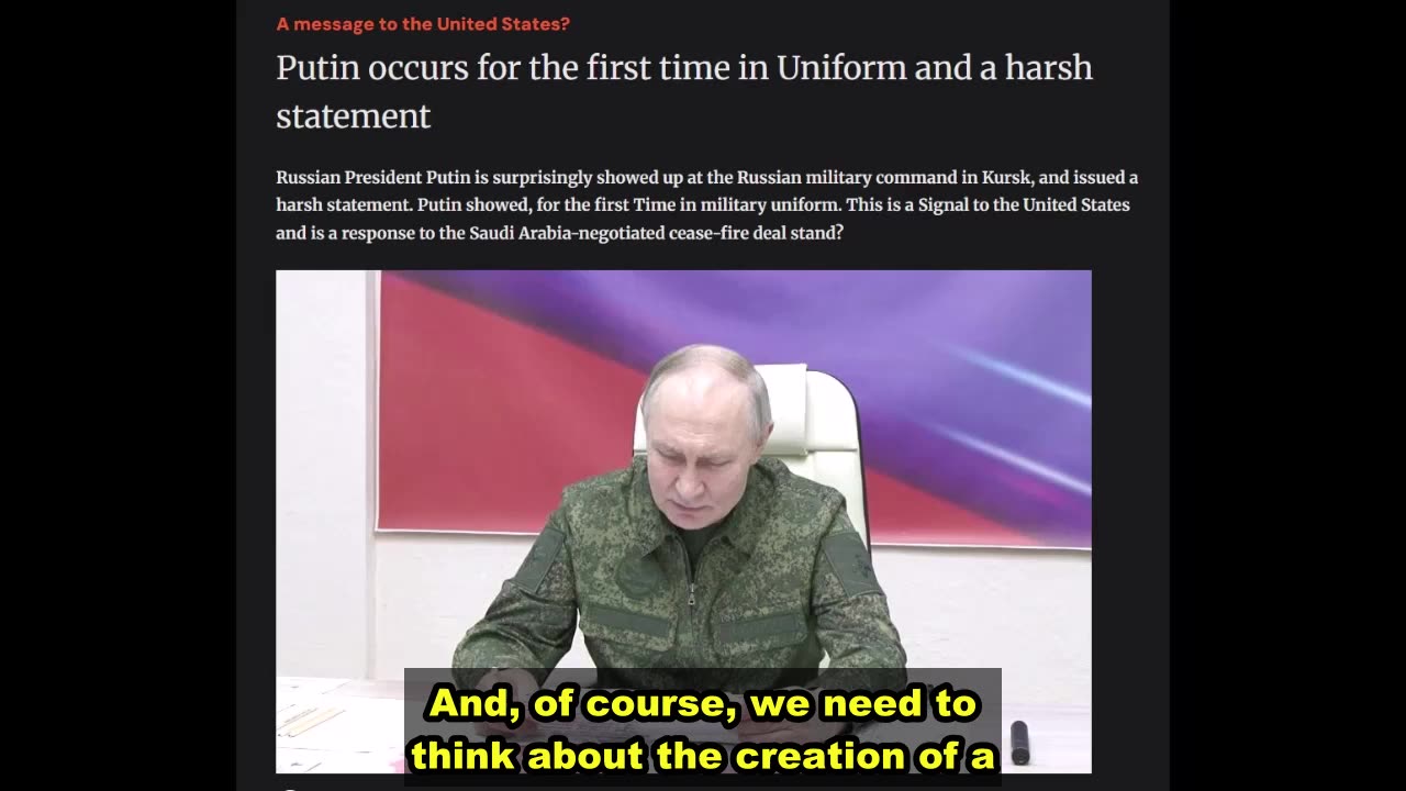 Putin appears in uniform for the first time and makes a harsh statement 😎