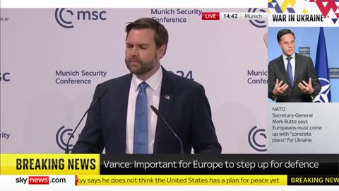 JD Vance slams freedom in europe in speech talking swipe at UK and other nations