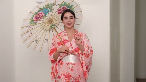 History Japanese Kimono & Try-On ｜ Open Robe Outfit 360° Review