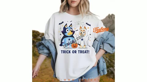 Dallas Cowboys Bluey Bingo Trick Or Treat Halloween Shirt Men