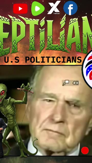 REPTILIAN PRESIDENT GEORGE BUSH SR. ABOUT TO DELIVER HIS NEW WORLD ORDER SPEECH
