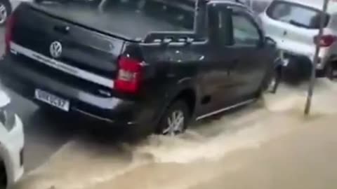 Heavy Flooding in Florianópolis of Santa Catarina in Brazil