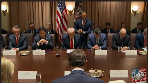 Donald Trumps cabinet meeting prayer for our Country