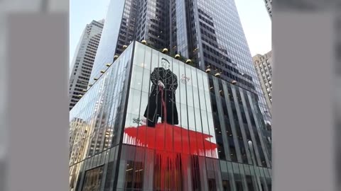 Fact Check: Video Of Cartoon Of Greg Bovino Spilling Blood Was NOT Projected On Trump Tower -- AI