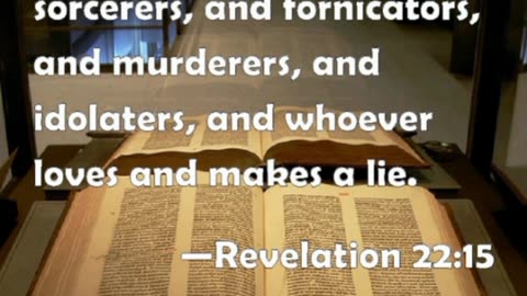 🔺REVELATION 22 : 15 "NO MURDERER WILL INHERIT THE KINGDOM OF G-D"