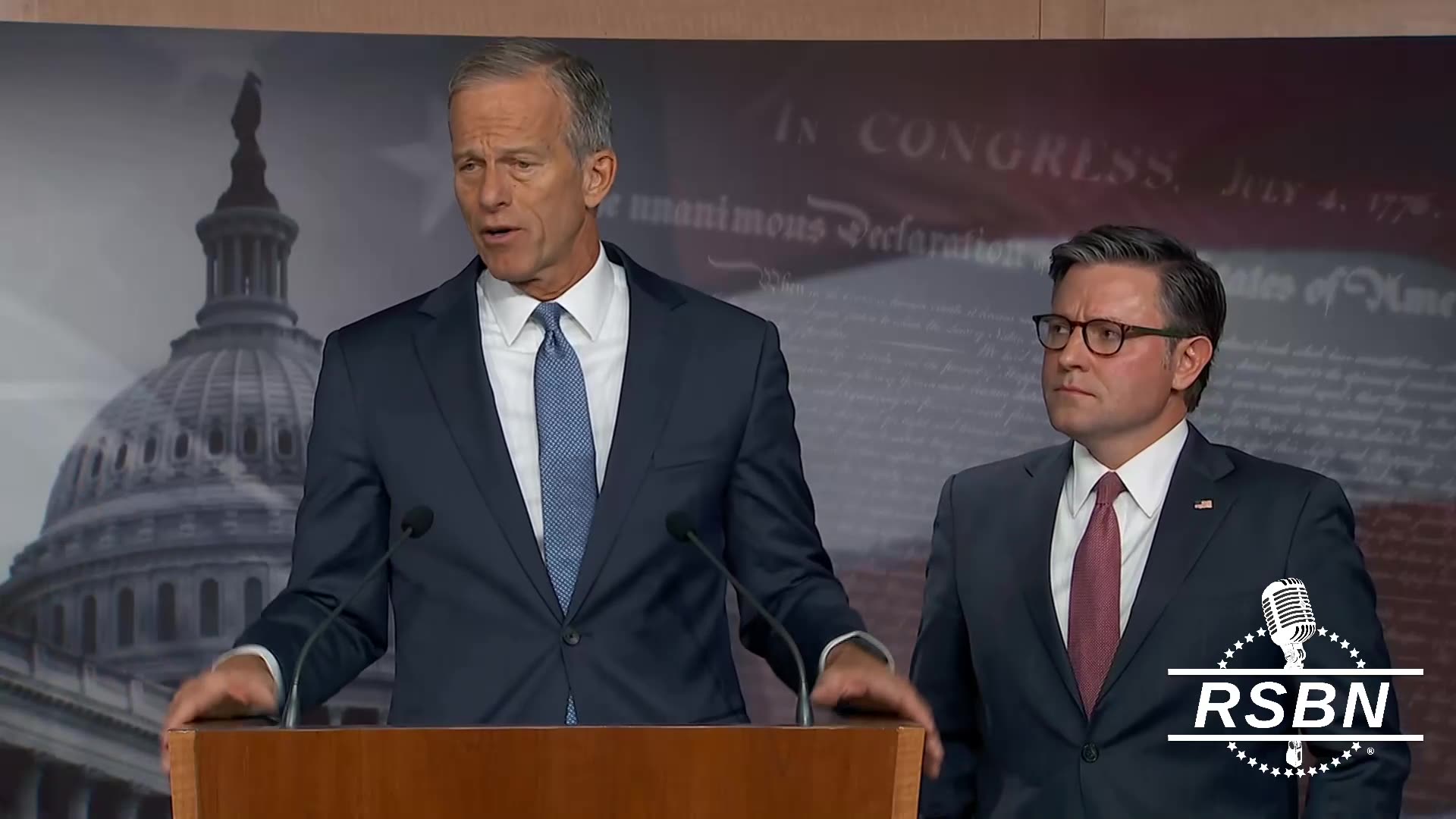 WATCH: Speaker Johnson & John Thune Discuss the Democrat Shutdown - 10/10/25