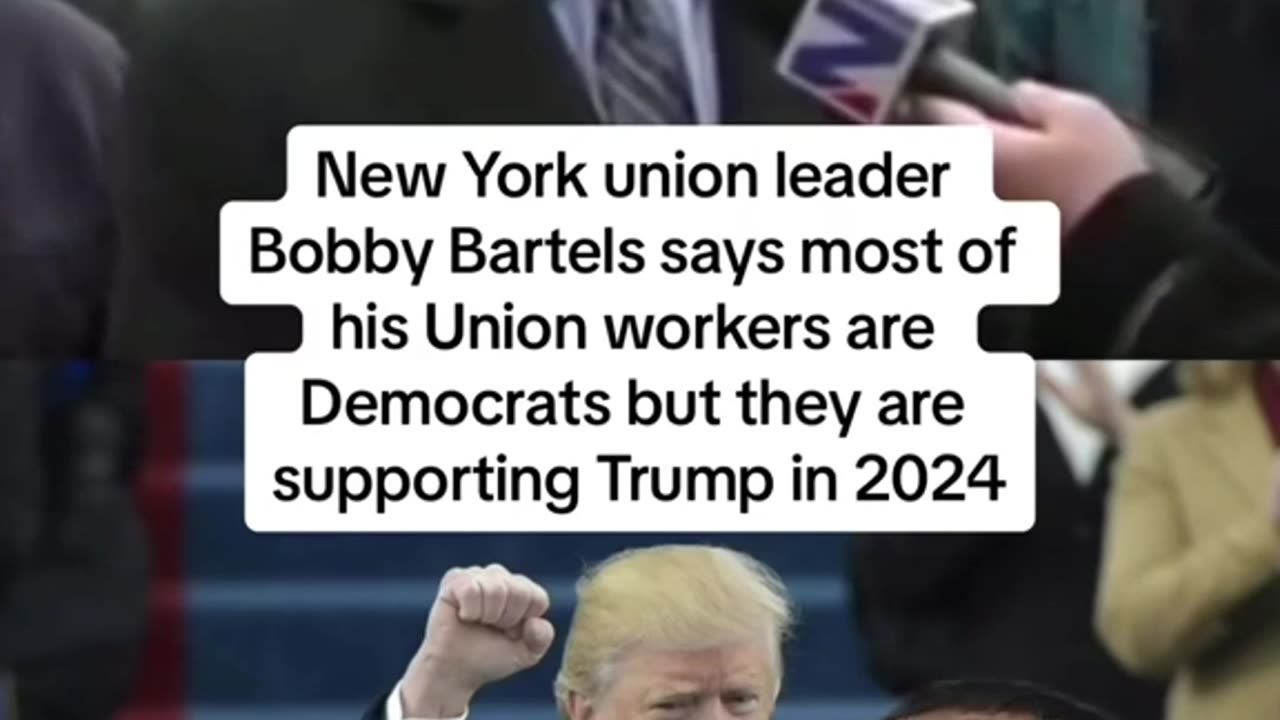 New York union leader Bobby Bartels says they are supporting Trump in 2024