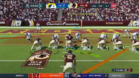 1964 WASHINGTON VS Madden 21 I Franchise WEEK 5 VS THE RAMS ,