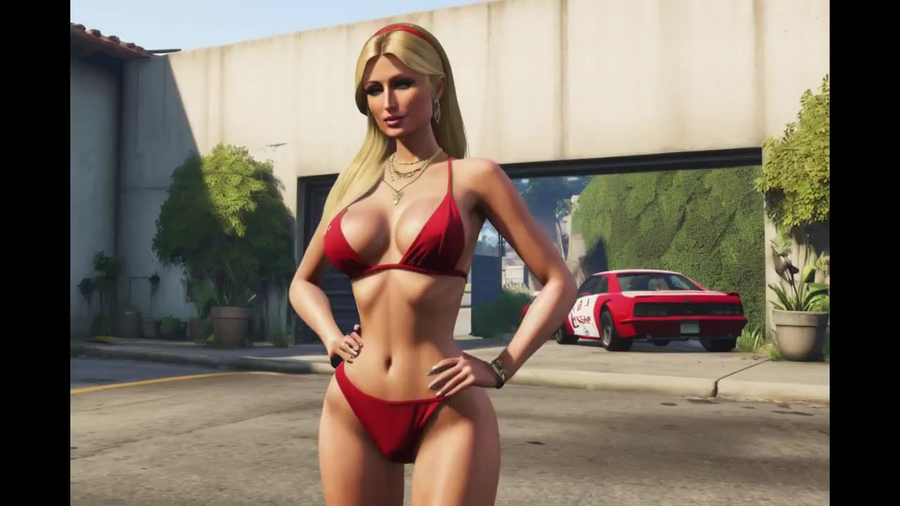 Ai LOOKBOOK _ Paris Hilton as Gta 5 character Ai Generated #ai generated model girl