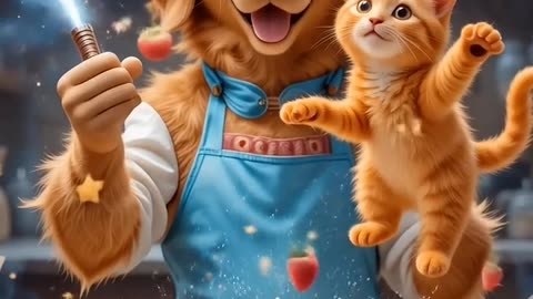 Dog Magical Cooking & Help This Cat 😺