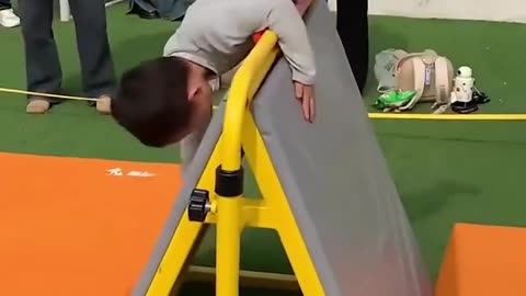 This obstacle course is no challenge for this little one!.hd