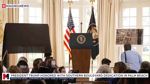 🇺🇸 President Donald Trump Honored with Southern Boulevard Dedication in Palm Beach, Florida [LIVE]