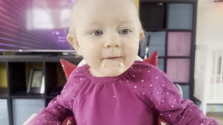 Baby Kayla Eating Breakfast — Super Close-Up Cute Baby Moment! 🥣💛