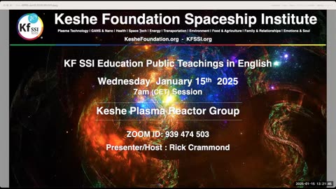 Keshe Plasma Reactor Group 2025-01-15-T1