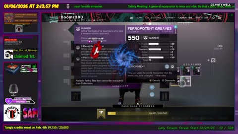 Destiny 2 - 1/6/26 - Anything fixed in Destiny or did we just get past the Dawning event? | D2-19,025 hrs