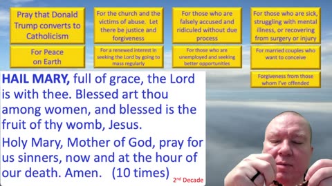 Mary's Daily Live Holy Rosary Prayer at 8:00 p.m. EDT 10/10/2025