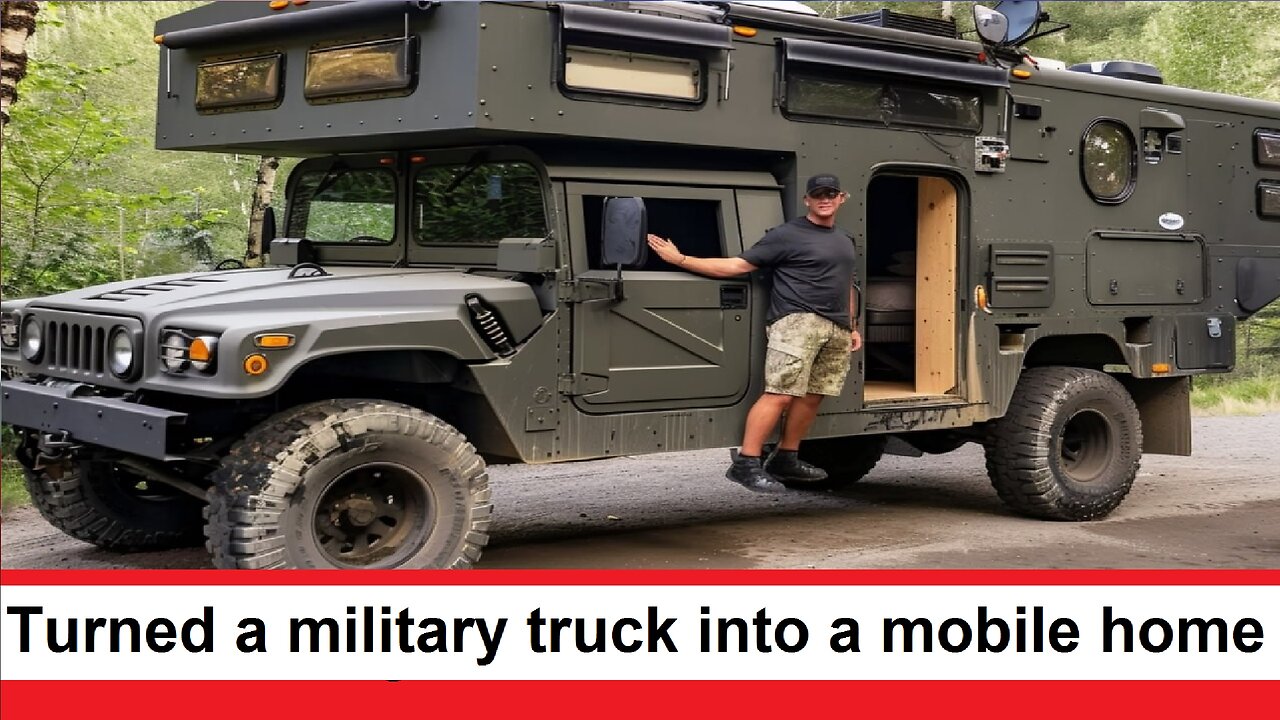 A man turned a military truck into an ordinary motorhome where you can live