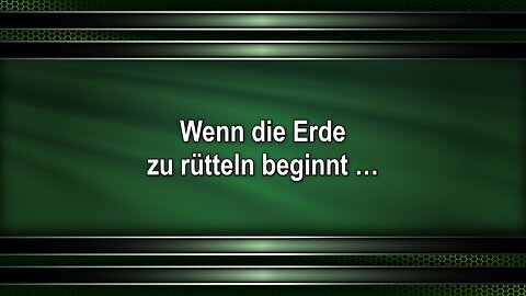 Wenn die Erde zu rütteln beginnt …