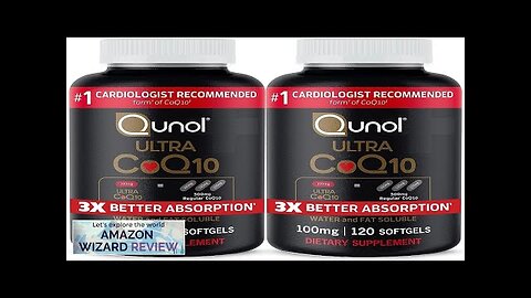 Qunol Ultra CoQ10 100mg Softgels- 3x Better Absorption Antioxidant for Heart Health Review