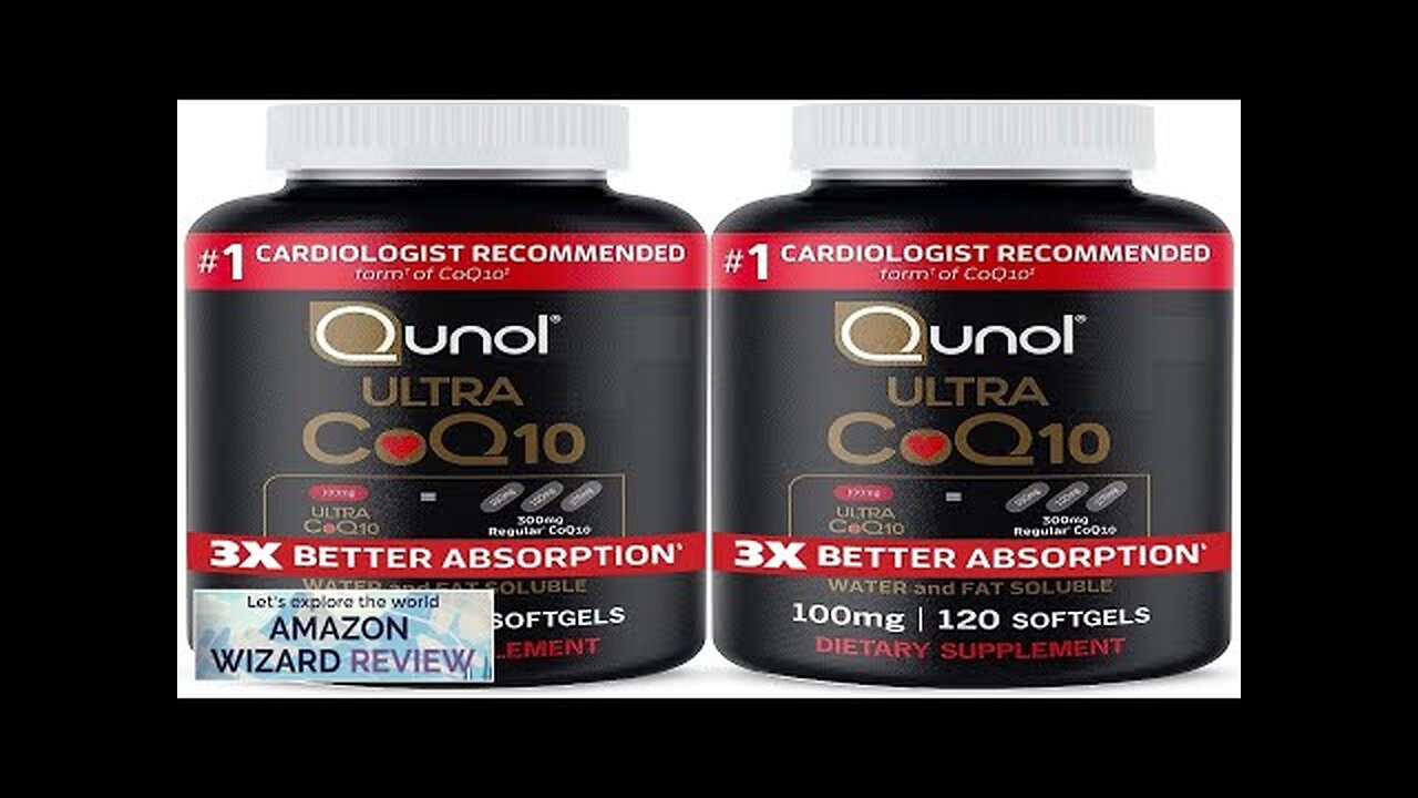 Qunol Ultra CoQ10 100mg Softgels- 3x Better Absorption Antioxidant for Heart Health Review