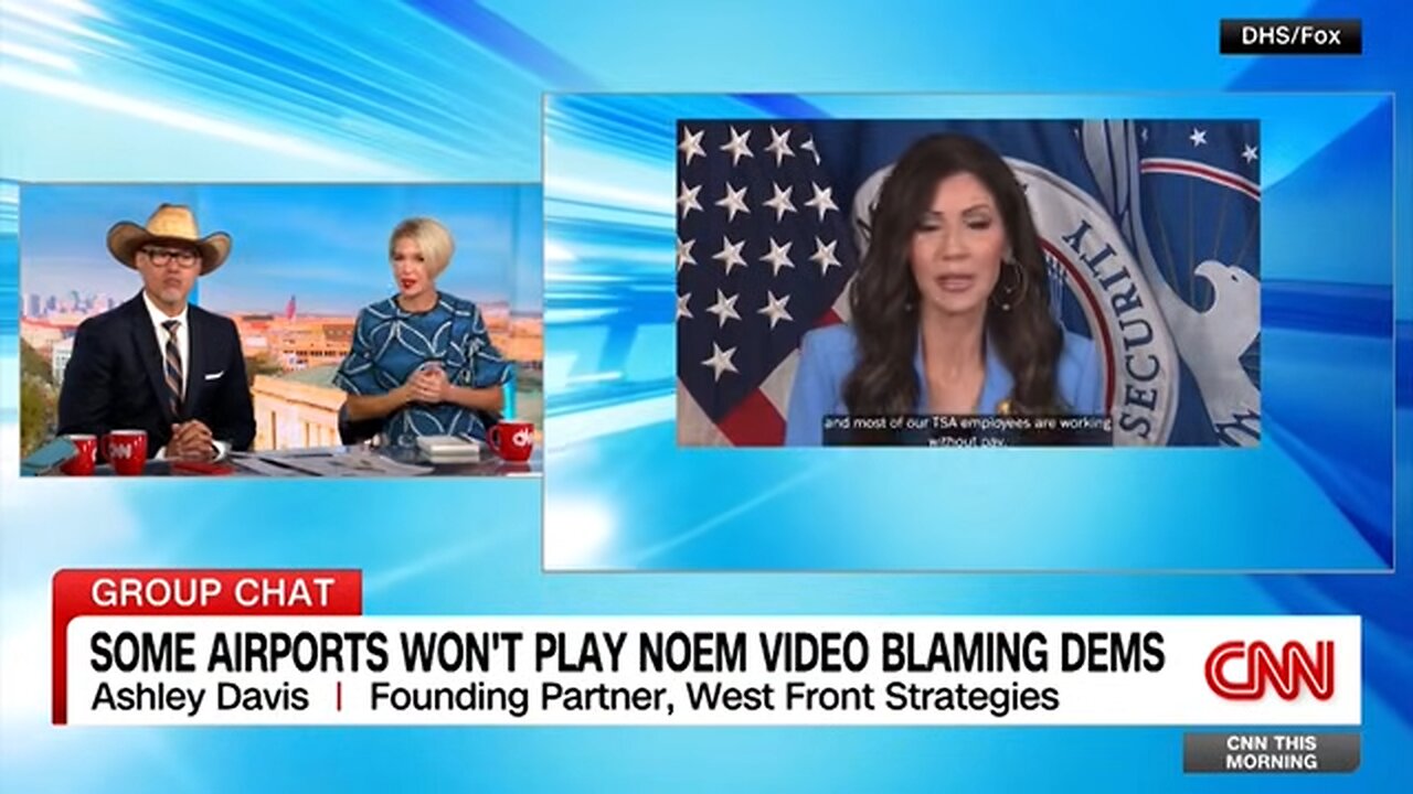 Multiple airports refuse to play Kristi Noem video blaming Democrats for government shutdown