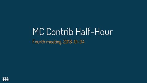 Drupal Contrib Half Hour, 2018-01-04