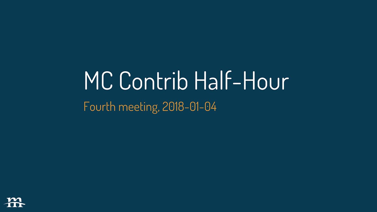 Drupal Contrib Half Hour, 2018-01-04