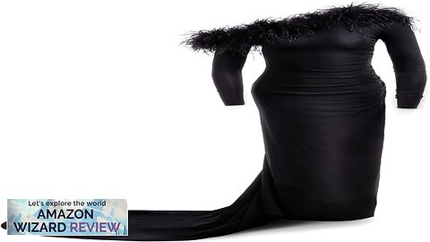 Christian Cowan Black One Shoulder Feather Trim GownLong sleeve one shoulder top Review