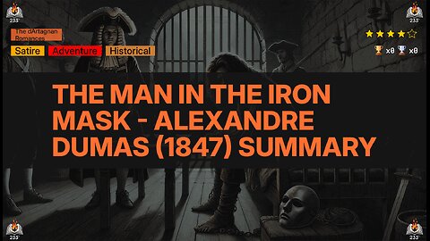 The Man in the Iron Mask - Alexandre Dumas (1847) Summary (The d'Artagnan Romances - 6)