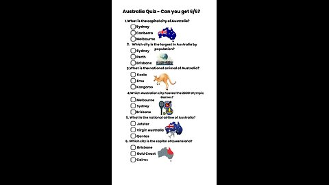 Australian citizenship test 🧠