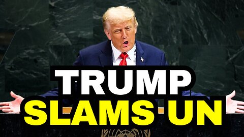 Trump SLAMS UN For Funding US Border Invasion, Escalator And Teleprompter Tricks