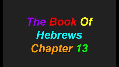 Hebrews Chapter 13