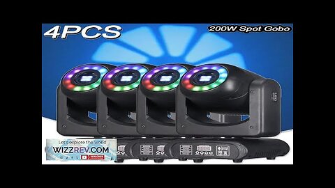 4PCS Gobo 200W LED Moving Head Stage Lighting 5Prism RGB Strip Lights Review