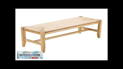 Rattan Bench Wooden Bench 40 Inches for Entryway Living Room & Bedroom Review