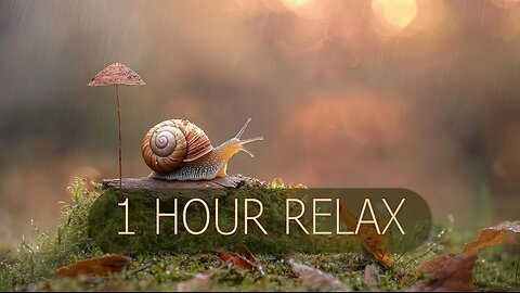 1 Hour Relax – Gentle Rainy Garden Music with Lotty🐌🌧️