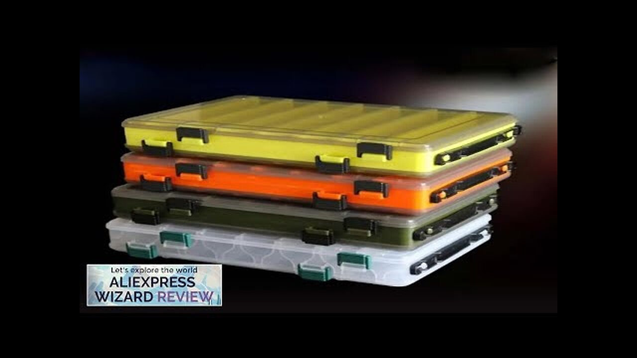 Fishing Tackle Box Lure Storage 14 Compartments Double Sided Lure Hook Boxes Review