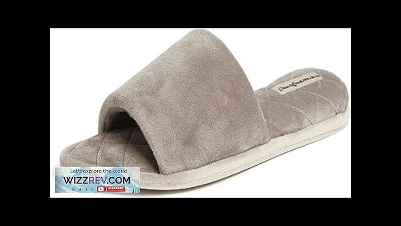 Dearfoams Women's Indoor Fuzzy Memory Foam Cloud Slip On Beatrice House Slide Review