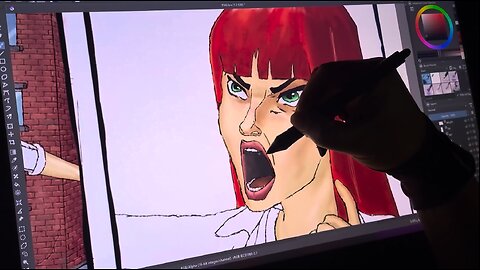 Drawing A Comic Page - Part 8: Rendering Skin and Hair (Timelapse)