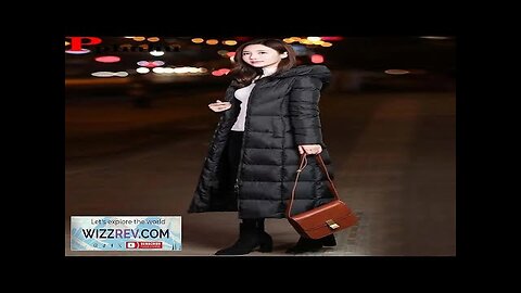 Black Hooded Slim Long Women's Padded Coat Oversized Winter Warm Thicken Quilted Review