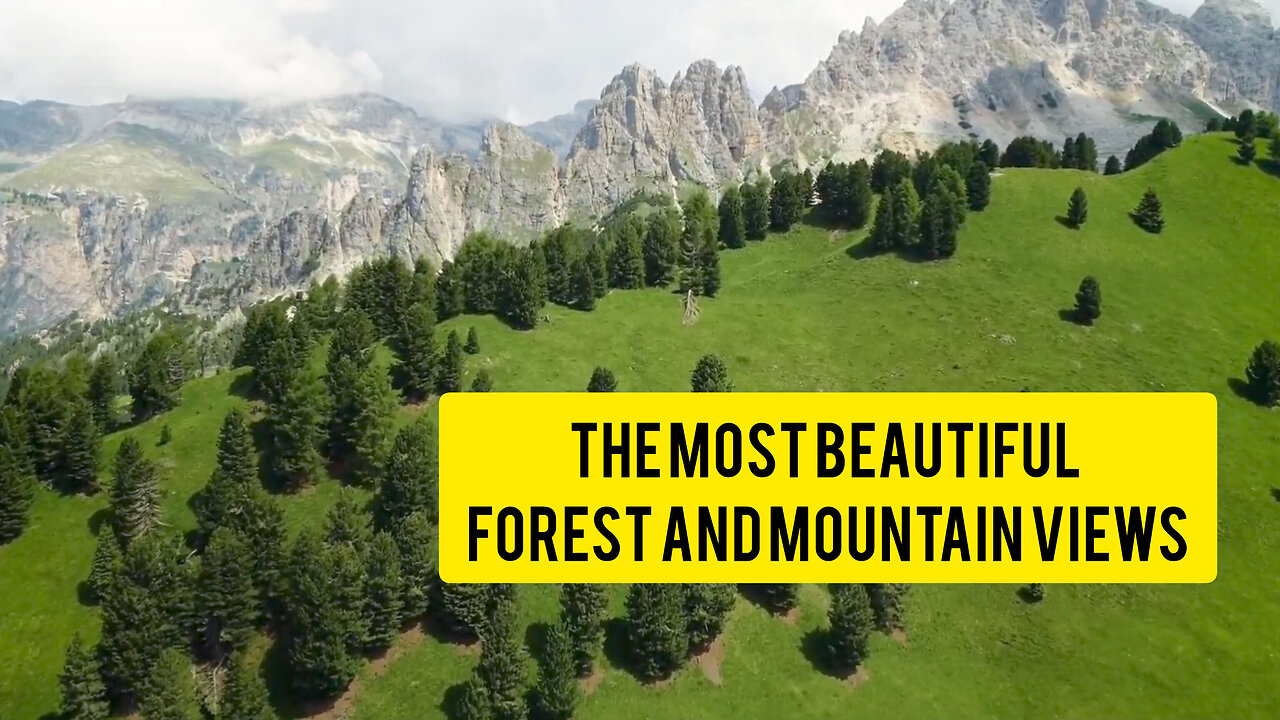 Extremely beautiful scenery of forest and mountain nature A very beautiful and