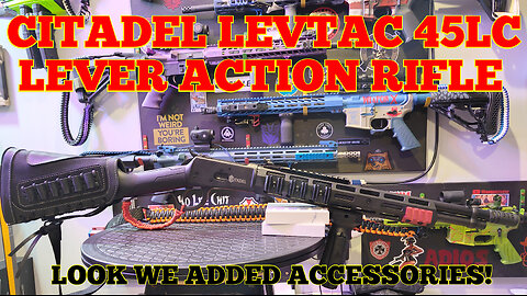CITADEL LEVTAC 92 : LEVER ACTION RIFLE : 45 LONG COLT : ADDED ACCESSORIES : SPACE HUNTER MOVIE PROP!