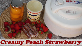 Creamy Peach Strawberry Fruit Leather