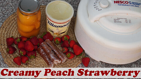 Creamy Peach Strawberry Fruit Leather