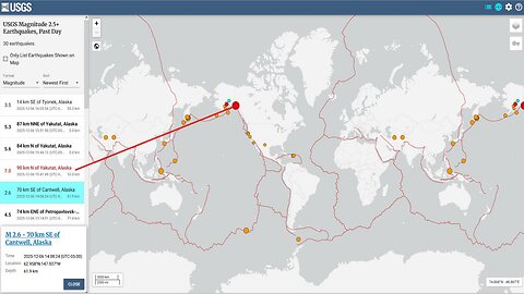 7 POINTER EARTHQUAKE ON ALASKA BORDER!!!