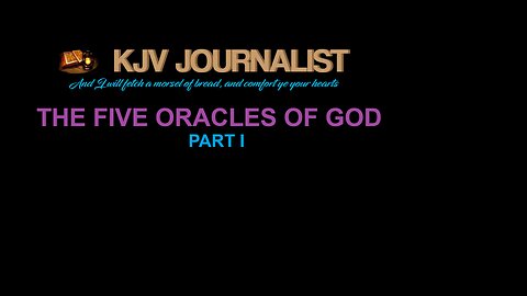 THE ORACLES OF GOD PART ONE